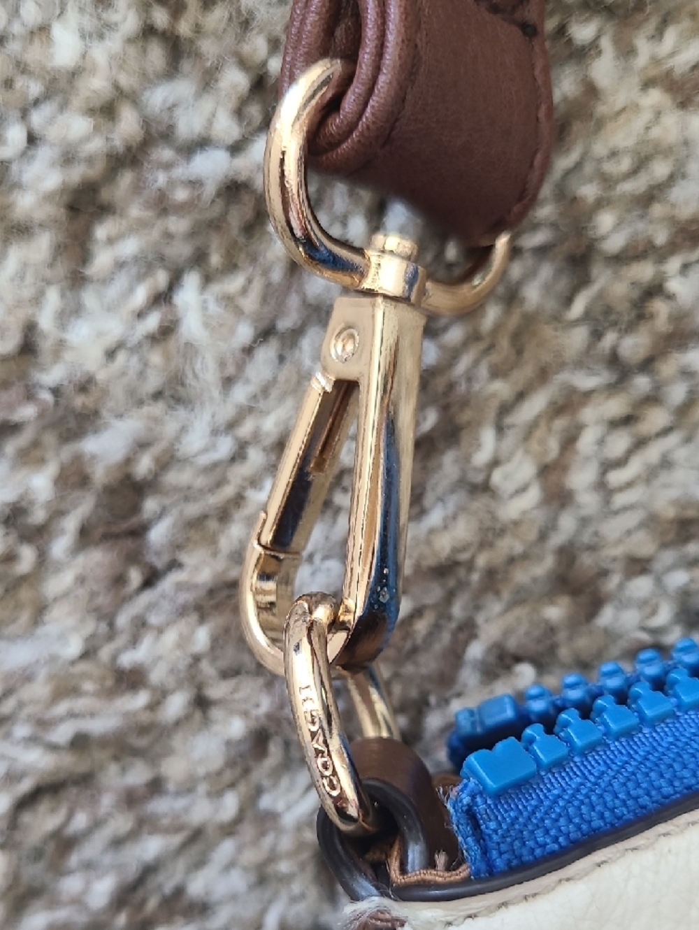 Coach White Leather Crossbody with Rainbow Logo and Brown Strap - Picture 5 of 10
